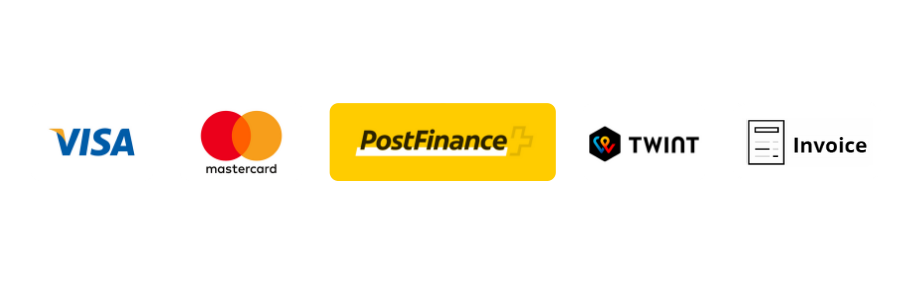 Secure payment methods with Visa Mastercard PostFinance